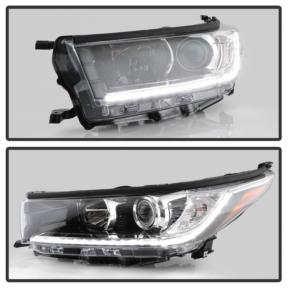 For 2017 2018 2019 Toyota Highlander SE w/ LED DRL Projector Headlights Headlamp