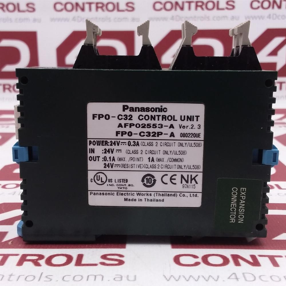 FP0-C32P-A | Panasonic | Control Unit, Power: 24V, 0.3A, 16 x Inputs, Used