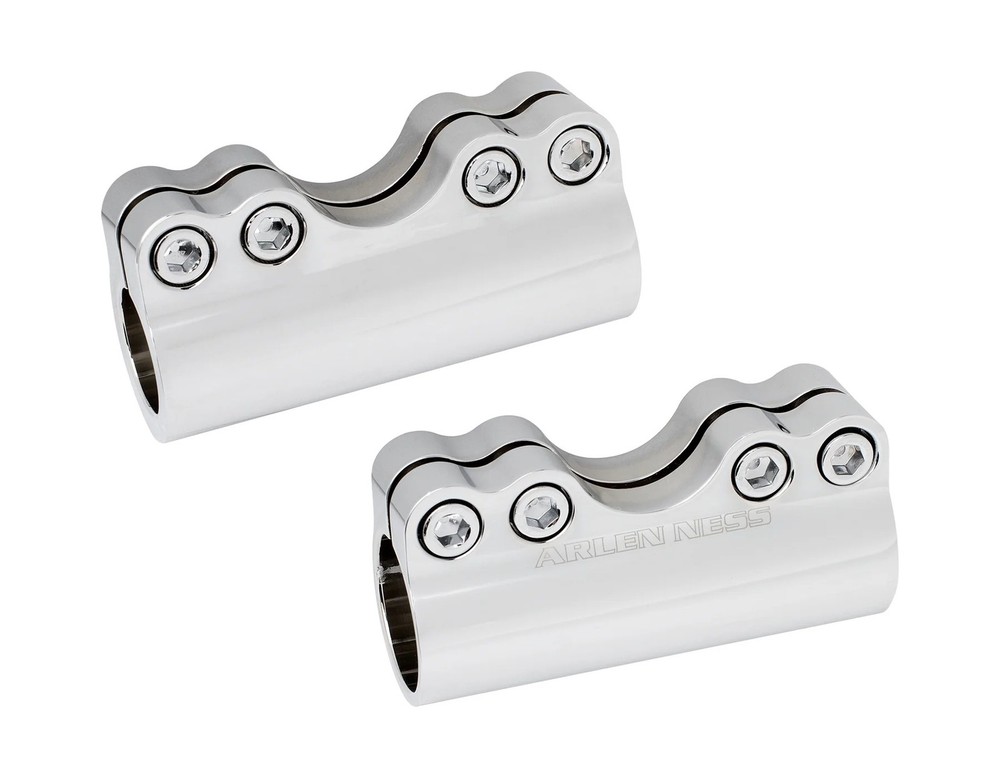 Arlen Ness Chrome Modular Adjustable Handlebar Clamps (08-053)