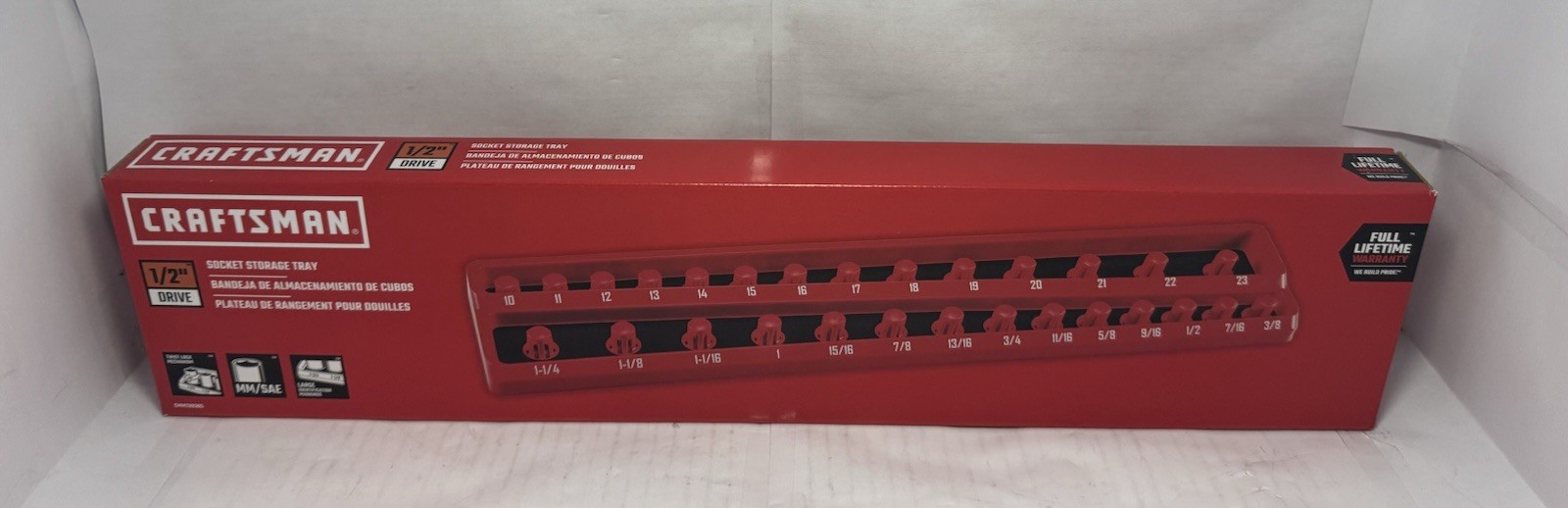 Craftsman 1/2” Drive Socket Storage Tray Organizer Rack SAE & Metric NEW