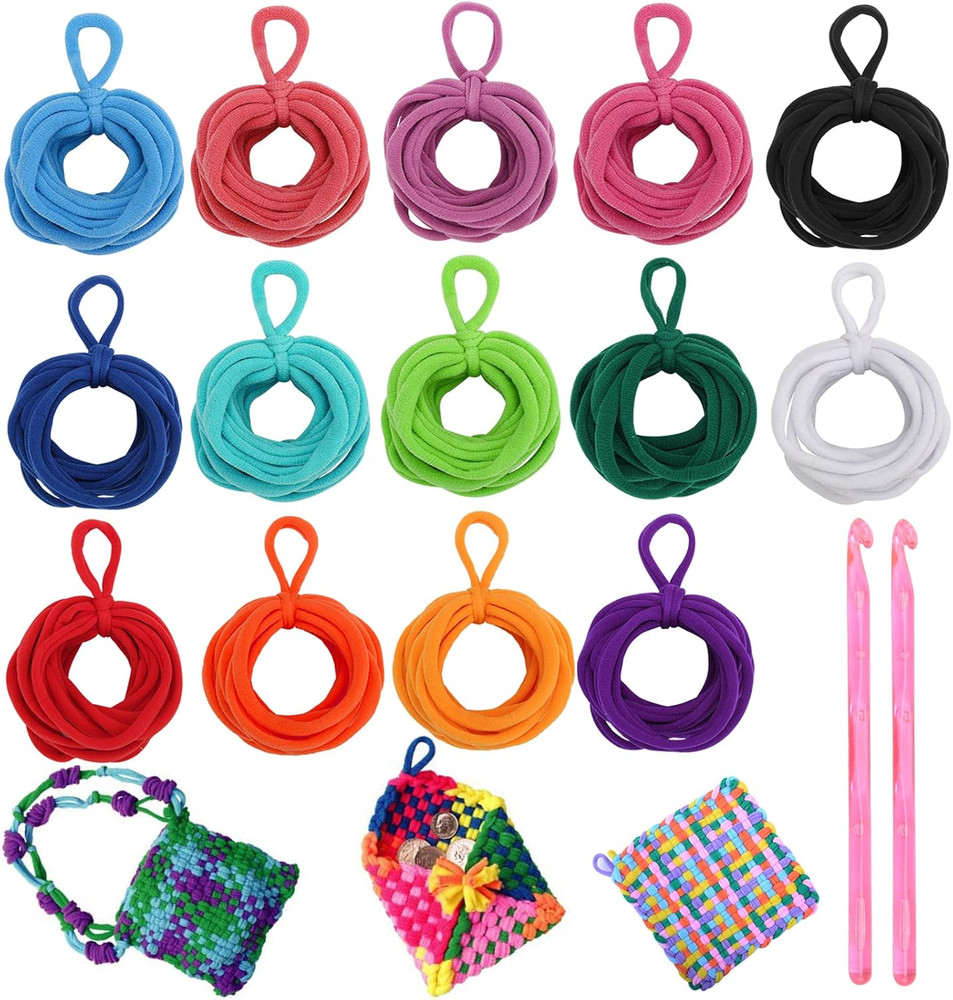336 Pcs Loop Potholder 14 Colors Elastic Weaving Refill Loops Potholder for with
