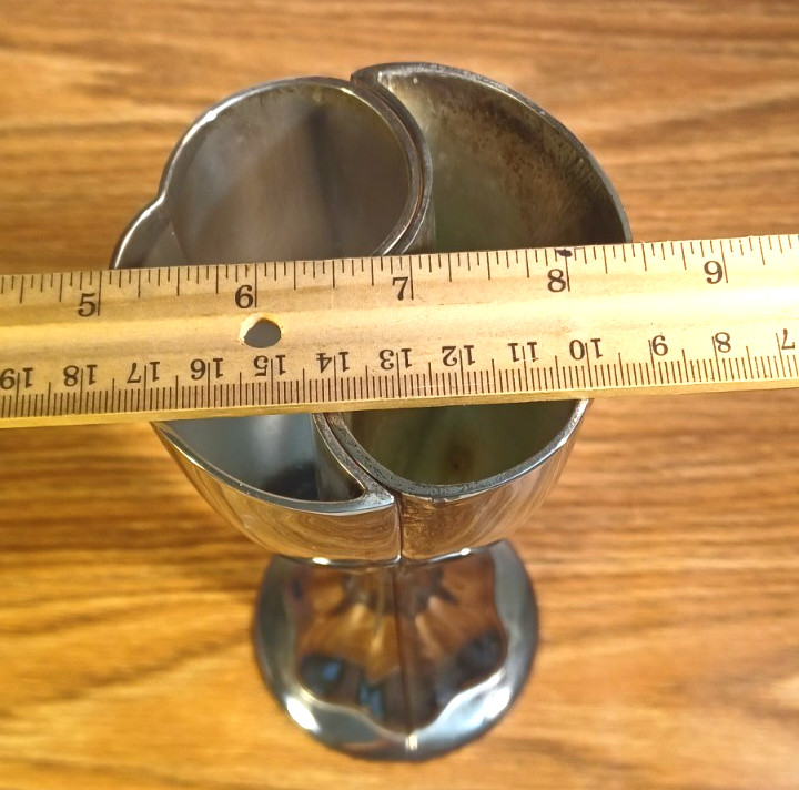 Silver Plated Celebration Cup Split Chalice Goblet 8.5" Tall