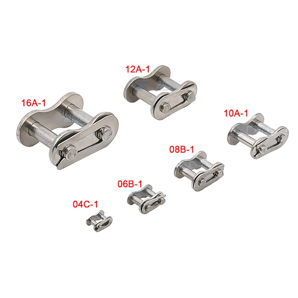 10Pc 04C-1 Connecting Link Simplex Roller Chain Full Stainless Link Pitch 6.35mm