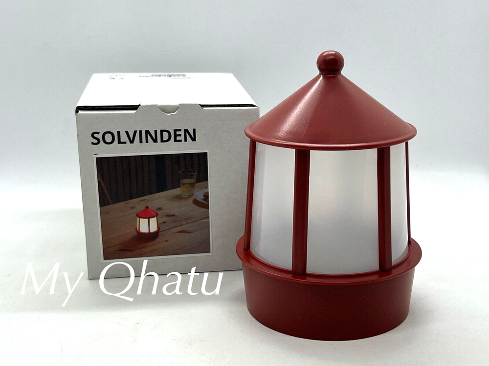 Ikea SOLVINDEN LED House Plastic Red 5 " Decorative Light New