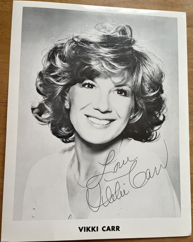 Singer Vikki Carr Autograph Photo