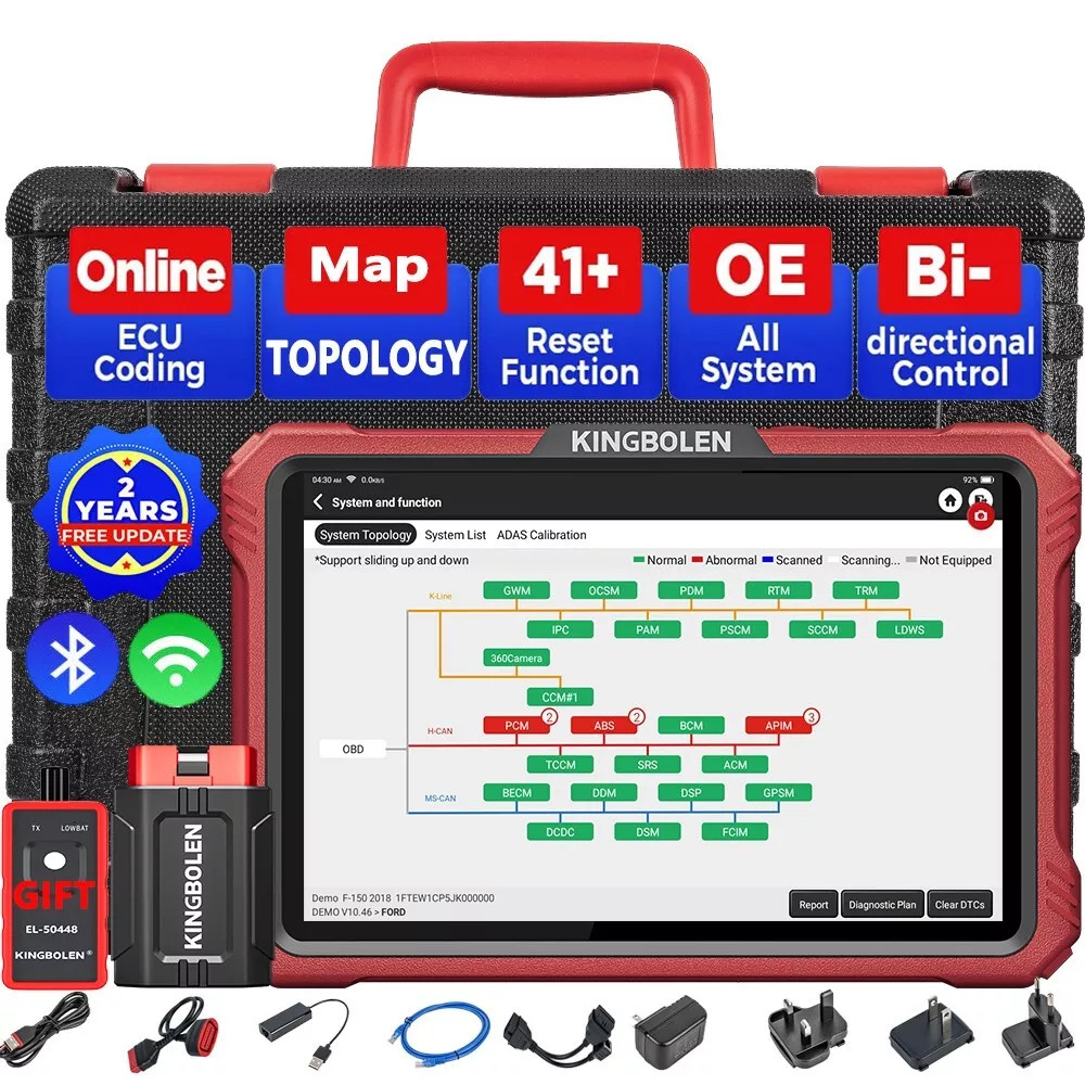 2025 Kingbolen K10 PRO Car Full System Diagnostic Tools Key ECU Coding Scanner