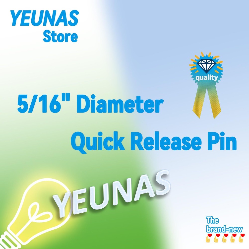 4PCS Quick Release Pins 5/16 Inch Pull Tab 1.46 Inch Effective Length DIY