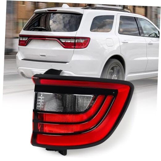 RH Outer Tail Lights Compatible with Dodge Durango 2014-2020 Rear Tail Red