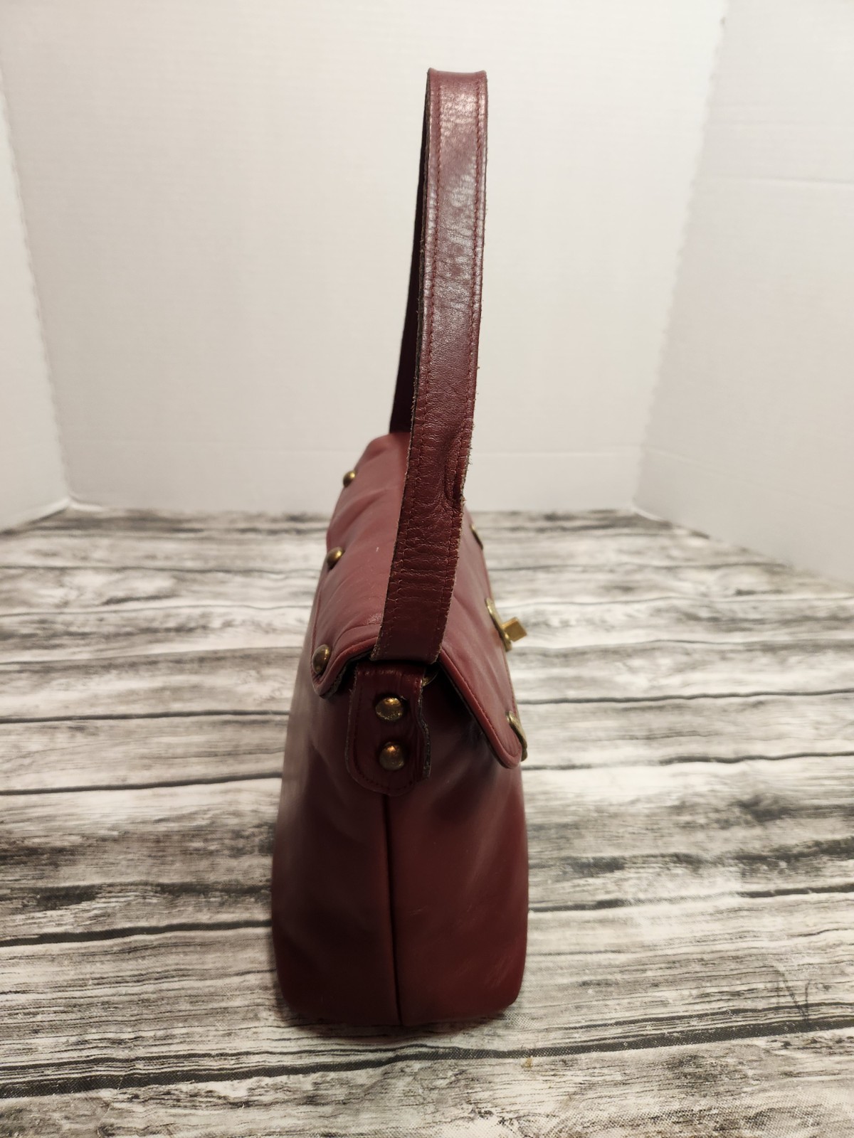 Vintage Etienne Aigner Handmade Oxblood Leather Purse 1980's