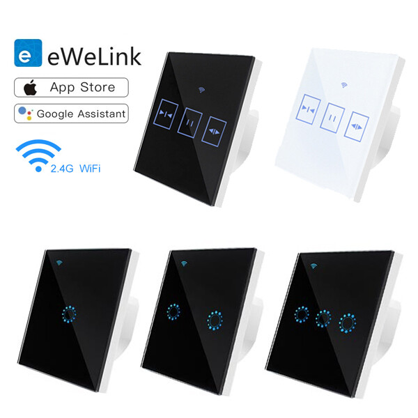 eWelink WiFi Smart Touch Switch Wall Light Voice Control Dimmer,Curtain Switch
