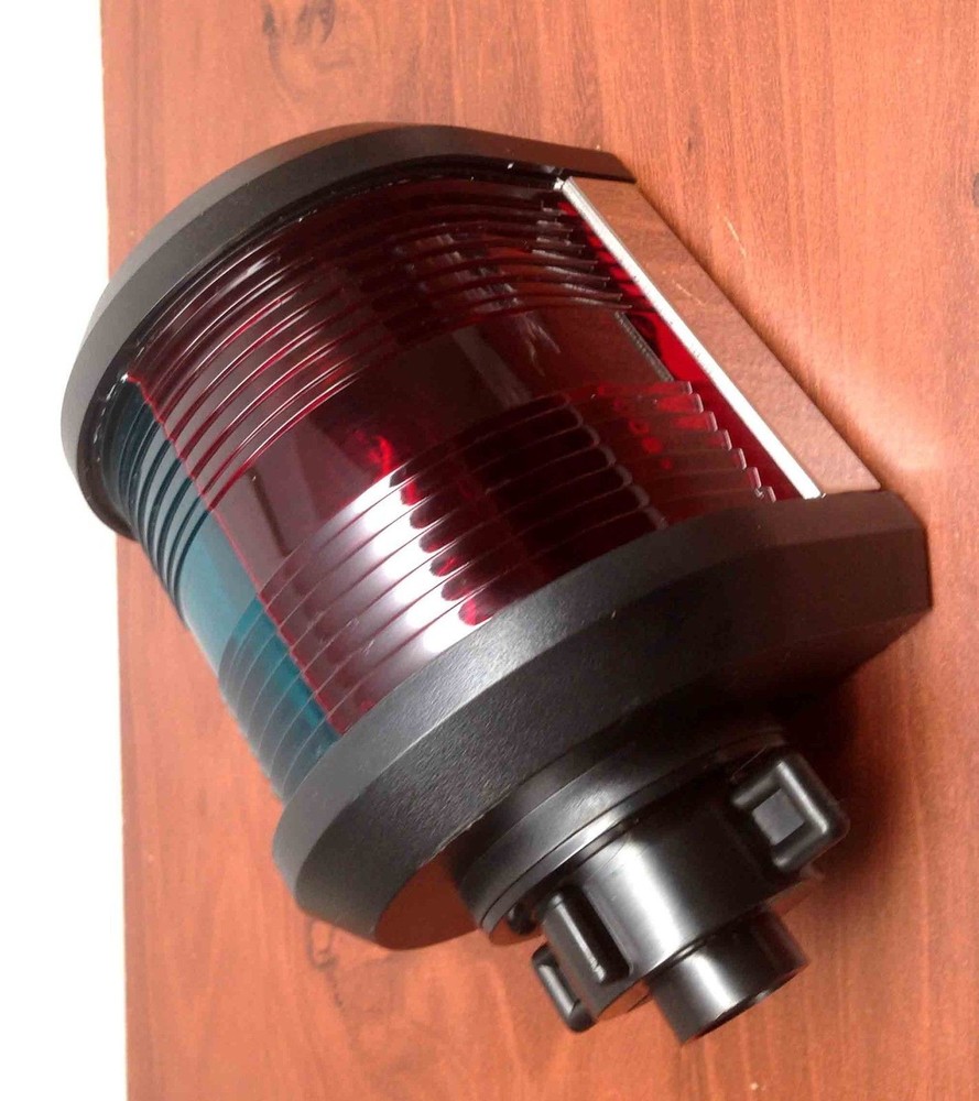 LARGE MARINE COMBINATION RED GREEN BOW NAVIGATION LIGHT WATERPROOF 2 NM