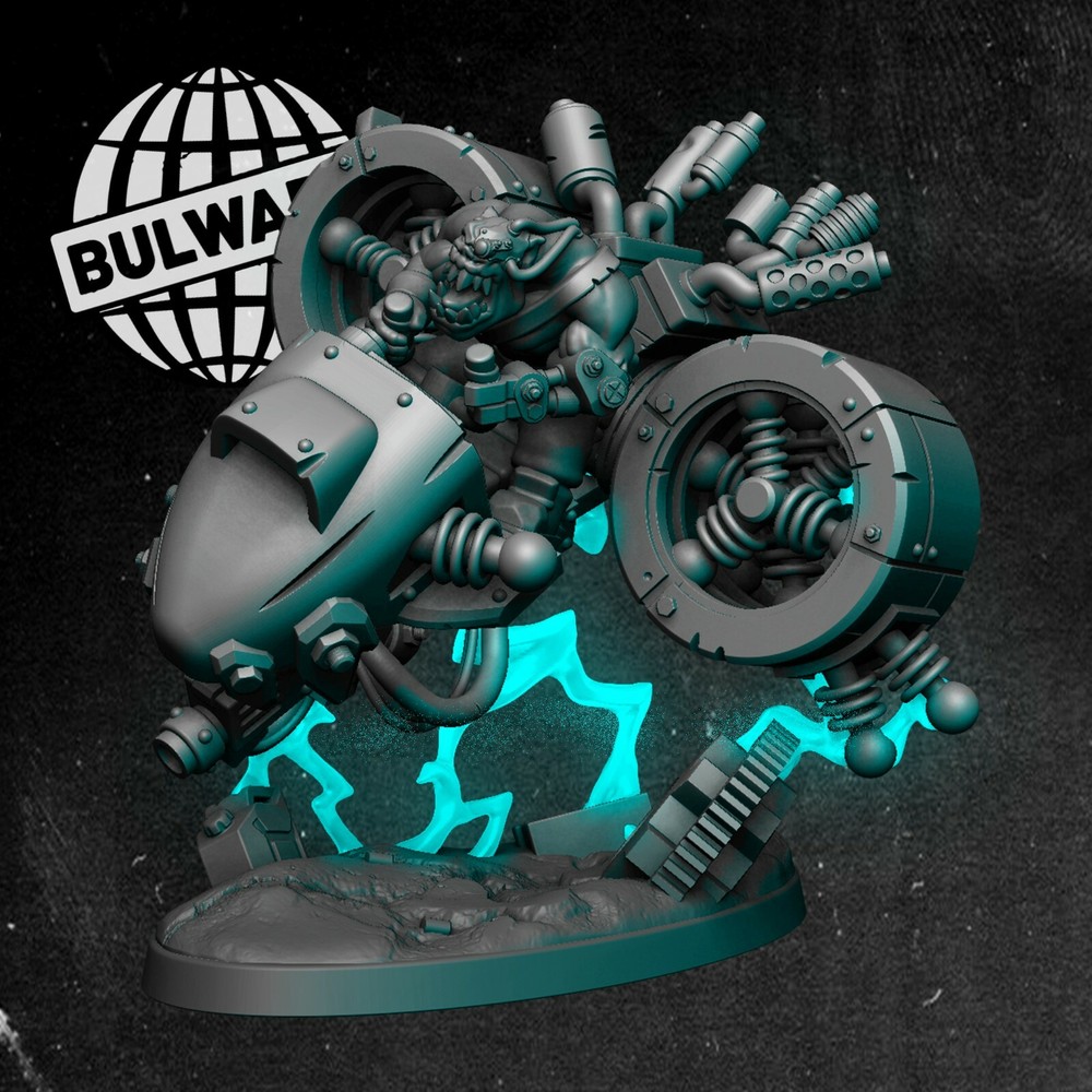 Wargames Compatible - Orc Speeda Biker, Bulwark