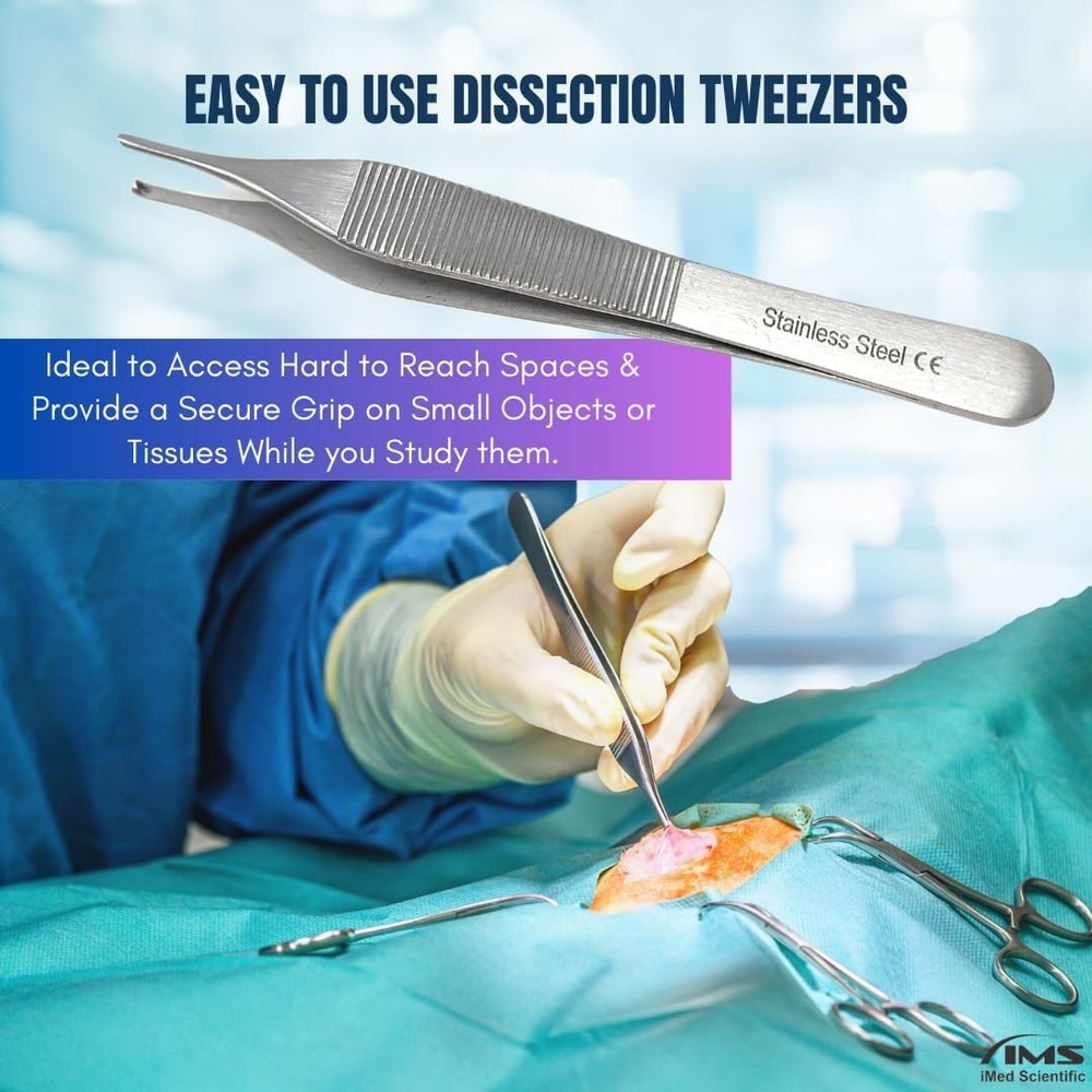 Adson Forceps 1×2 Rat‑Tooth Tissue Forceps, Adson‑Brown & Adson Dressing Forceps