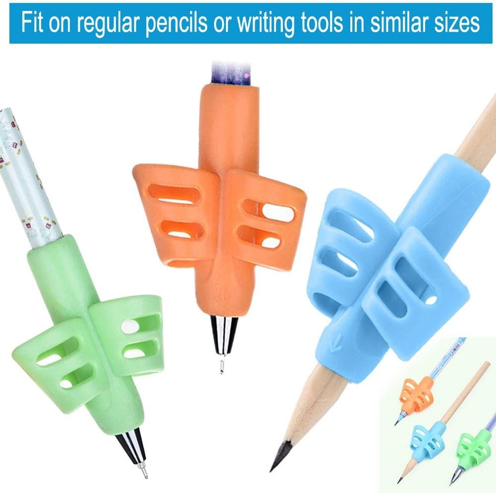 3 Pack Pencil Grips for Kids Handwriting, Pencil Gripper Pencil Holder for Toddl