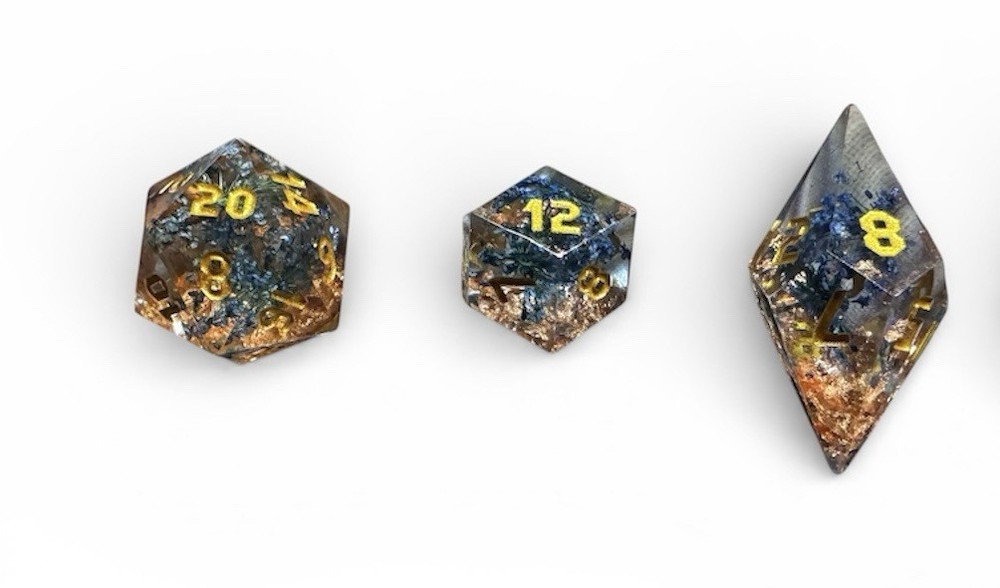 7-Piece DnD Sharp Edge Crystal Shard Dice Set RPG Dungeons & Dragons
