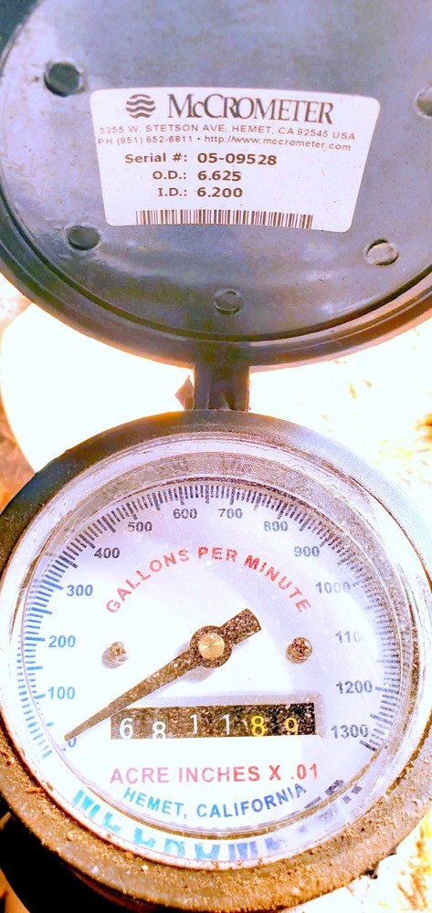 6" McCrometer Saddle Flow Propeller Flow Meter - OD = 6.625 in