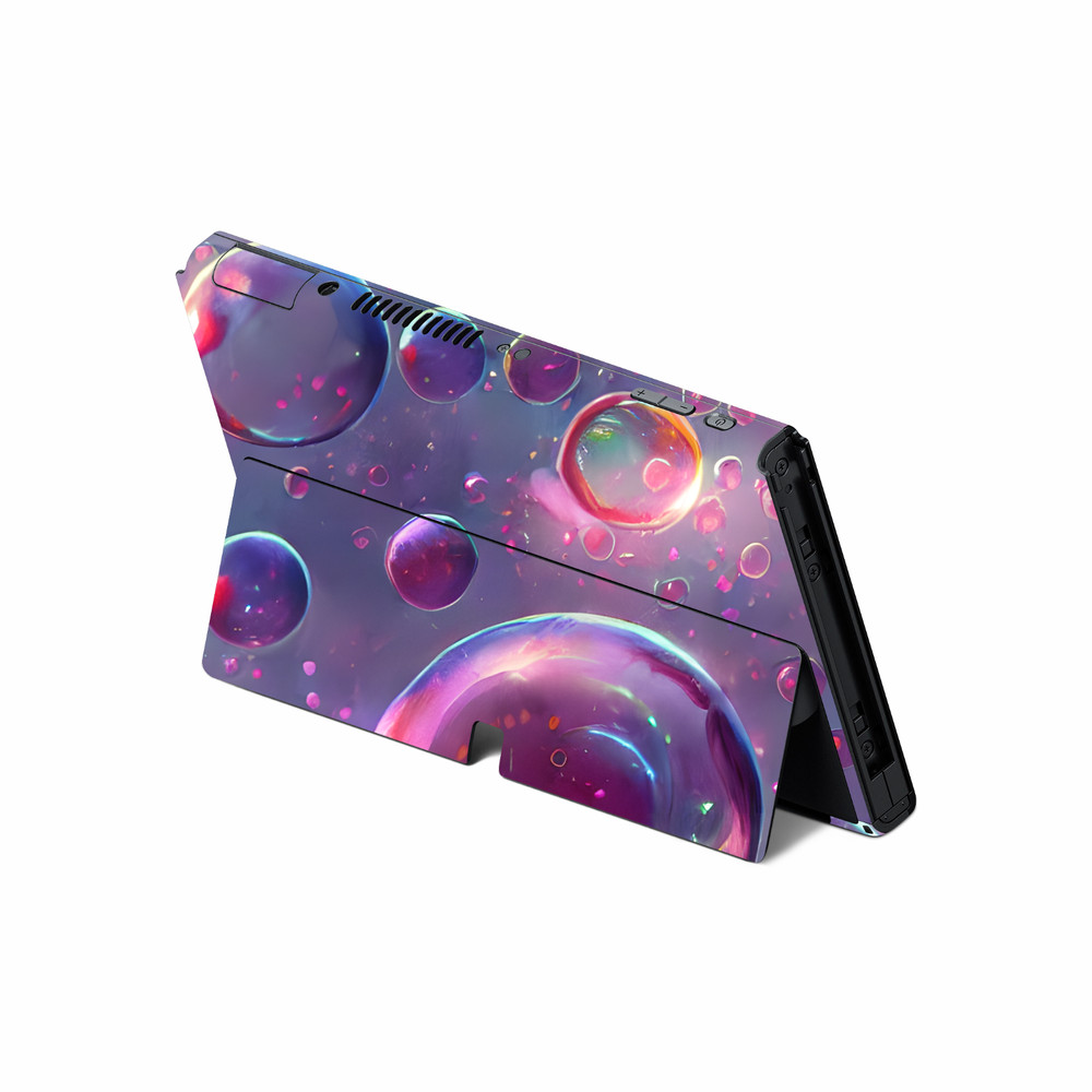 Vinyl Skin Bubbles Compatible With Nintendo Switch OLED + 2 Controller Skins