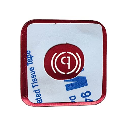 Red EPB Brake Button Ring Trim - Compatible with Chevy