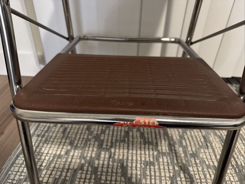 Cosco Vintage Brown Two Step Stool Chair