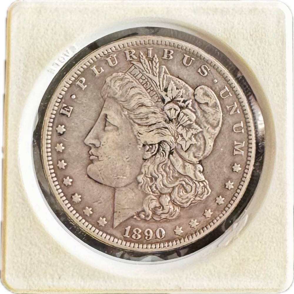 1890 S Morgan Silver Dollar – 90% Silver, Encapsulated
