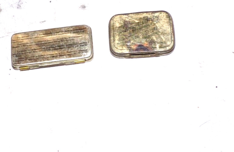2 DISC PHONOGRAPH TALKING MACHINE NEEDLE TINS(NO NEEDLES)