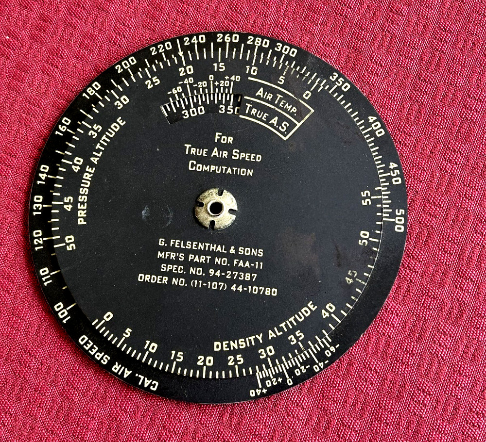 U.S. Army Air Forces TYPE D-4 TIME & DISTANCE COMPUTER