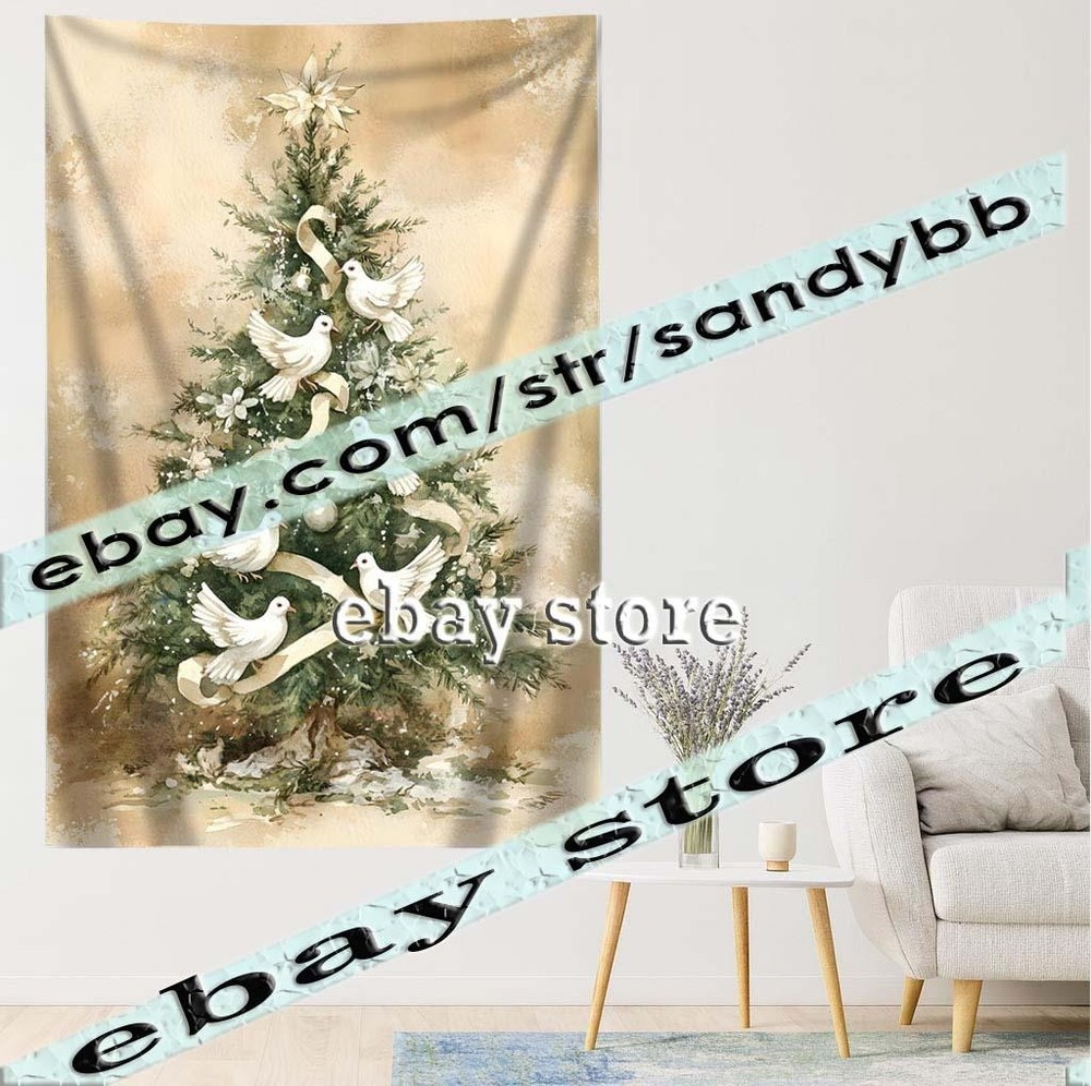 Scene Neutral Tapestry Elegant Tree 39X59 in