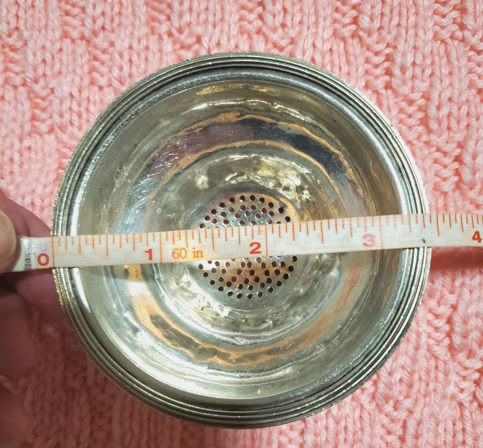 Antique Georgian Sterling Silver Wine Funnel Strainer London Hallmarked 49 Grams