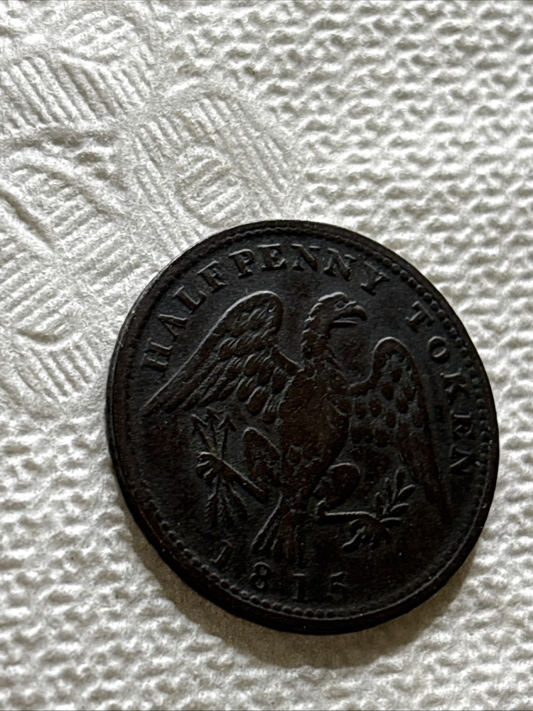 1815 Canada Half Penny Token, Br#994, Britannia Within wreath/spread eagle, 👀