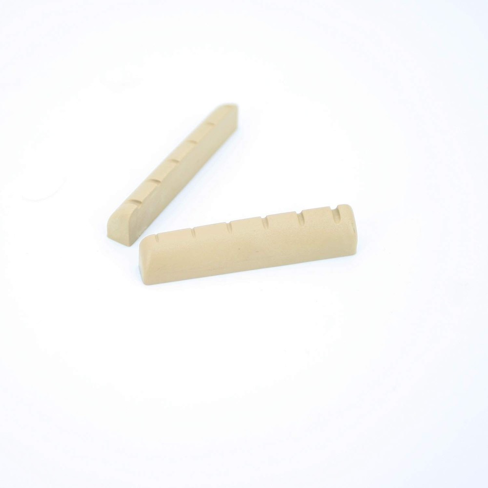 Acoustic Guitar Bridge Saddle and Nut Set 4pcs, 6 String Replacement