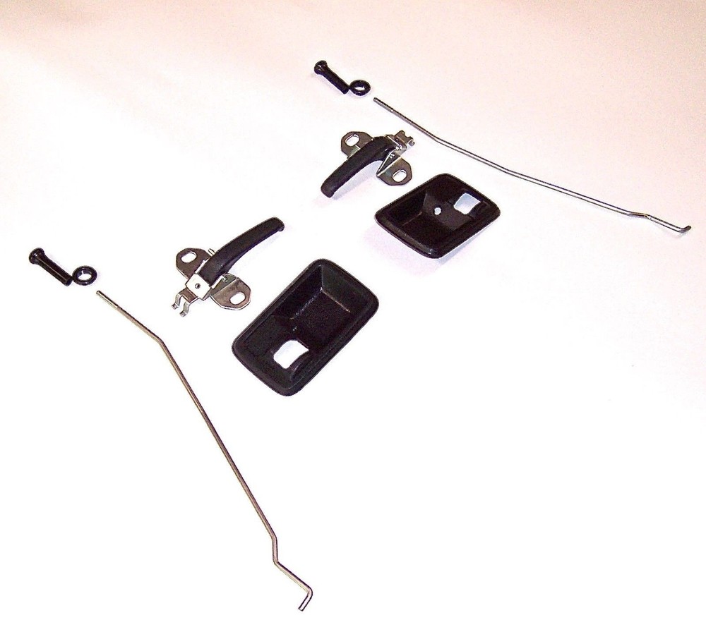 DOOR HANDLES, CASES W/LOCK CONVERSION - DARK GRAY -SAMURAI '85-'93