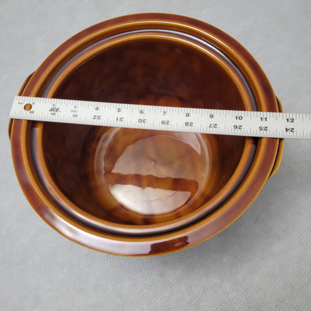 Rival Crock Pot Slow Cooker 6 Quart Stoneware Brown Insert Crock