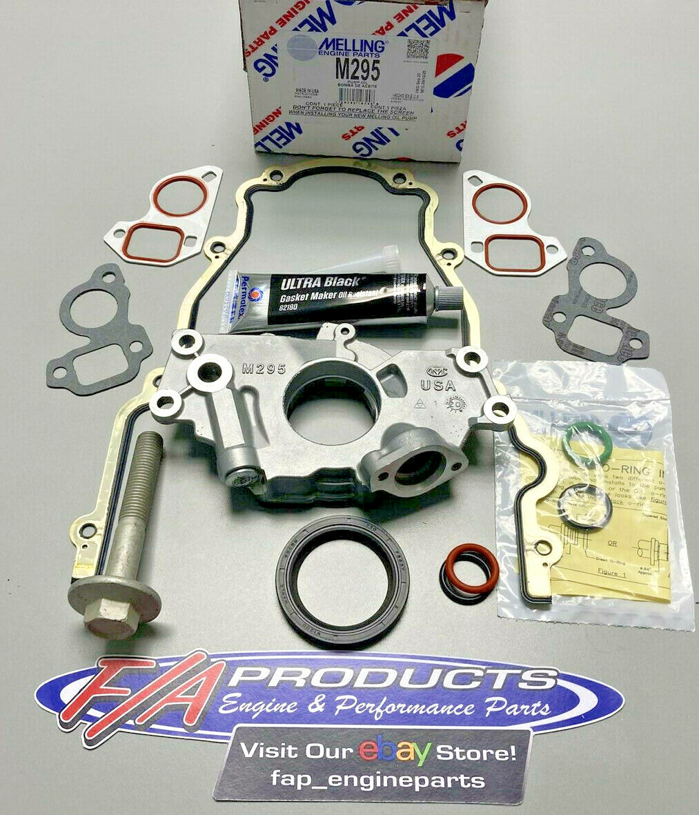 GM LS 4.8L 5.3L 6.0L V8 Melling M295 Oil Pump Change Kit Gaskets Balancer Bolt