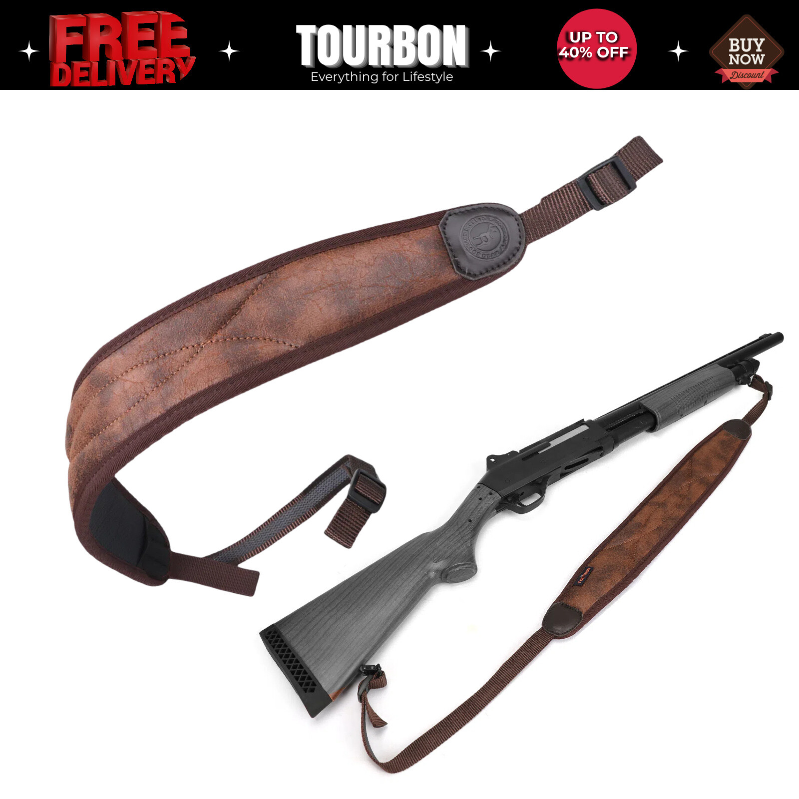 Tourbon Shooting Rifle Sling Shotgun Strap Soft Padded Antislip Gun Carrying USA