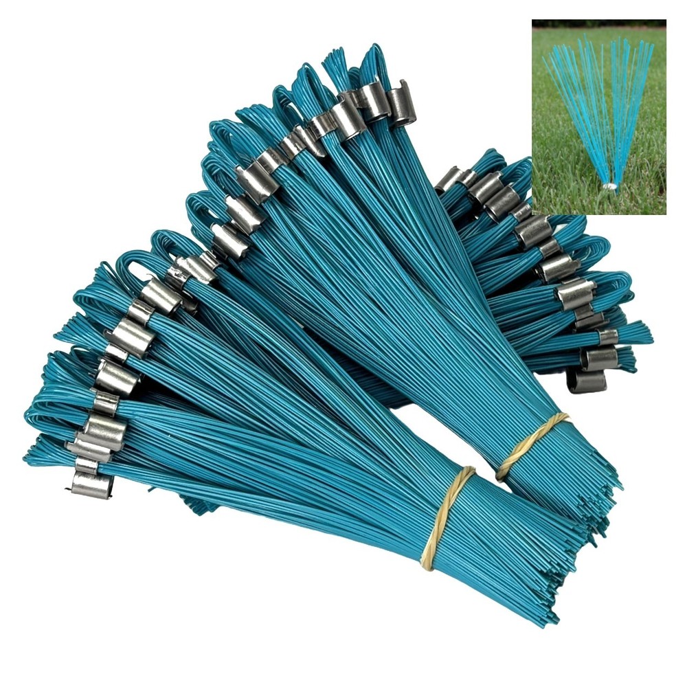 Trail Chasers Blue 6" Marking Flags 75 Pack Survey Construction Landscaping