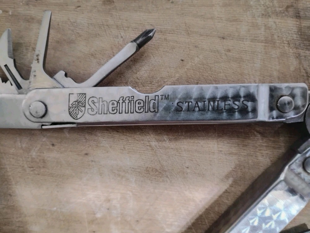 Vintage Sheffield Stainless Multi Tool With Sheath