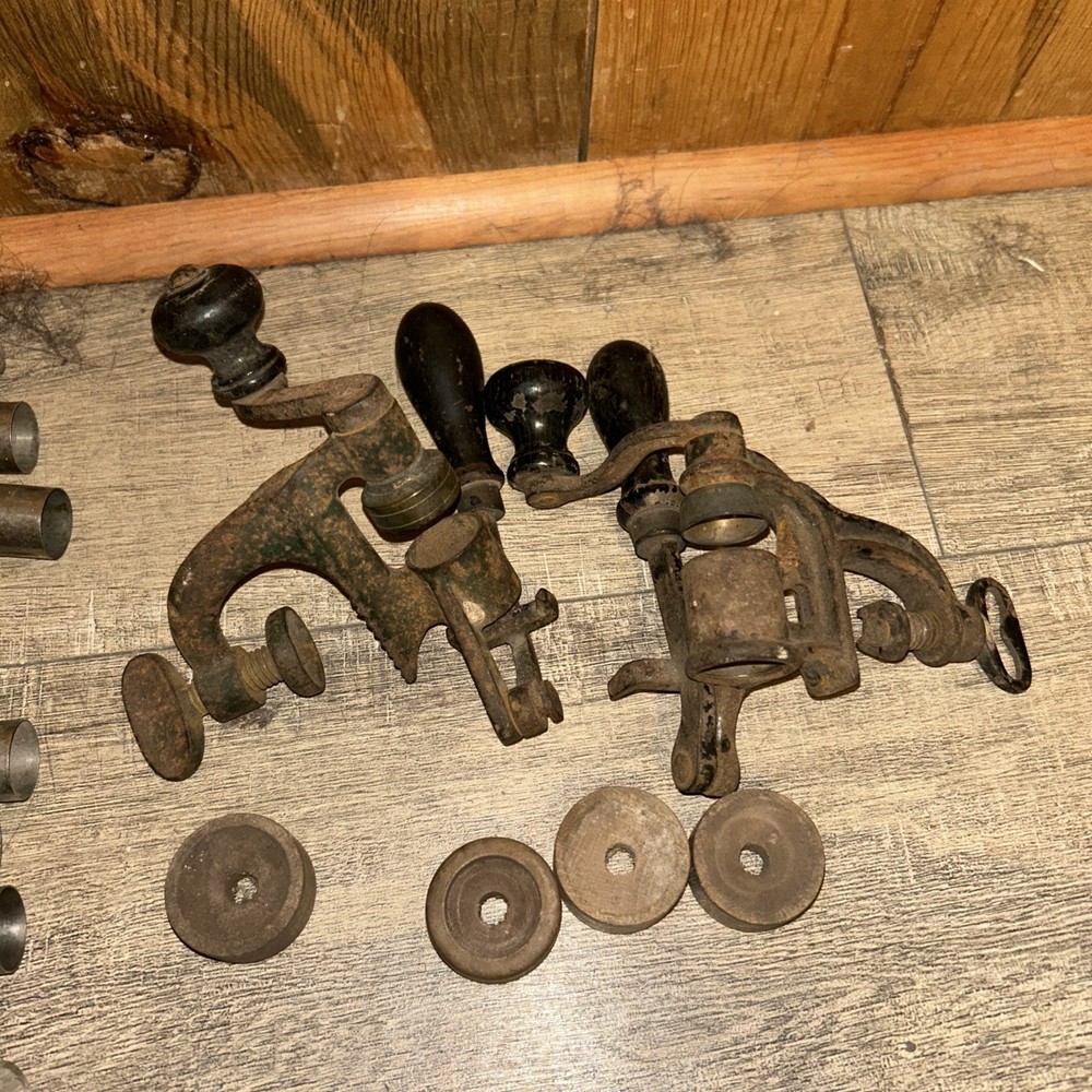 Antique 12 Gauge Hand Loading Tools For Reloading Paper Shotgun Shells
