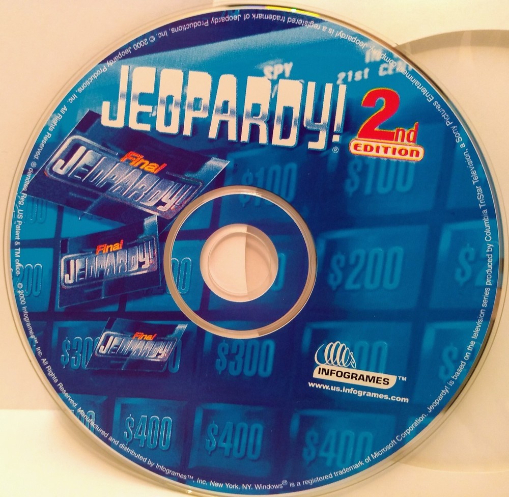Video Game PC Jeopardy 2nd Second Edition Game - DISC ONLY - no box