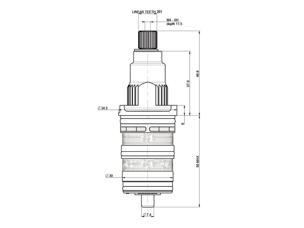 CA43-076 Thermostatic shower cartridge