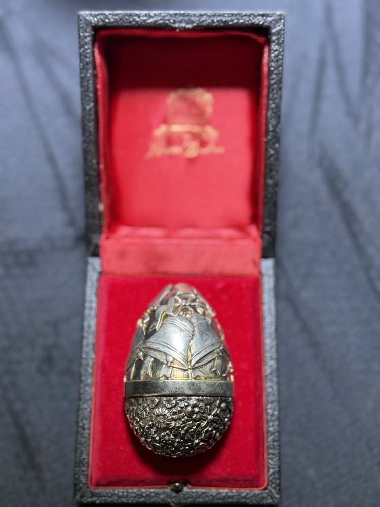 Stuart Devlin Sterling Silver Gilt Surprise Egg Boxed Edition No. 75