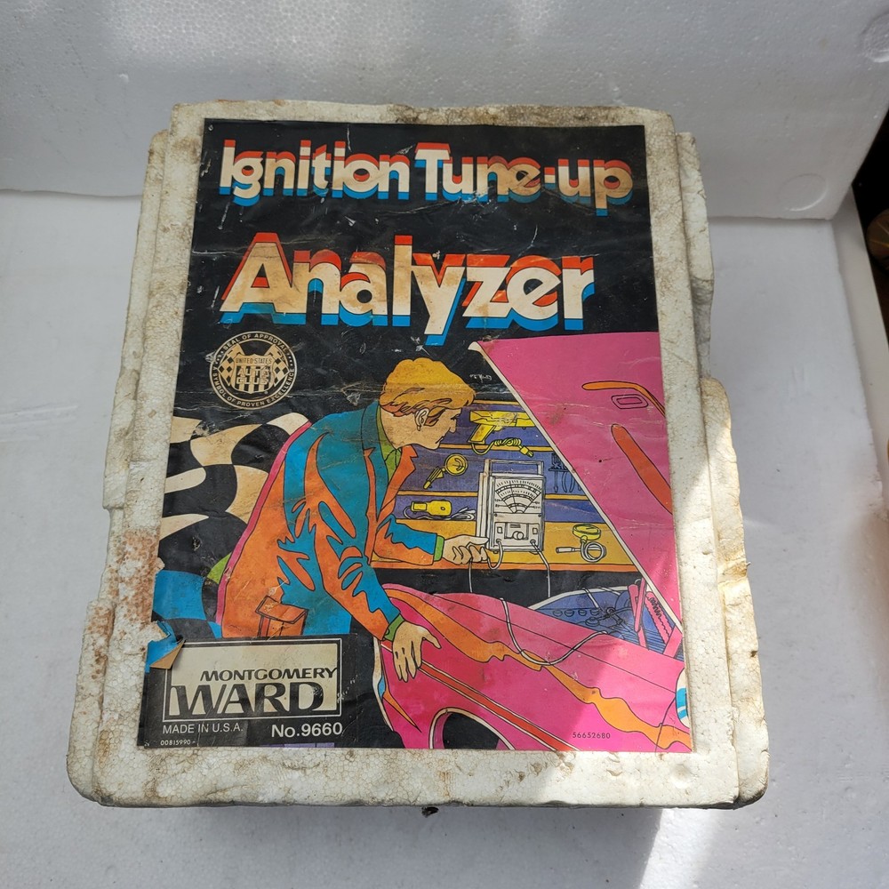 Vintage Wards Ignition Tune-Up Analyzer Model 9660 Dwell Tach Volt Amp Untested