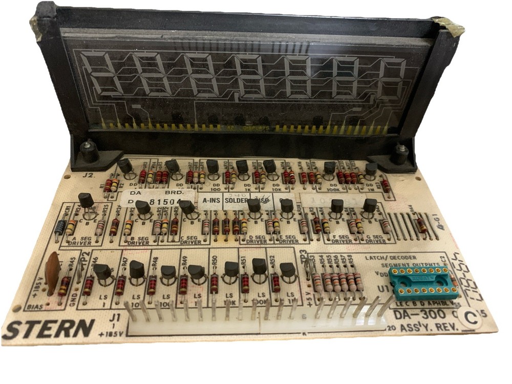 Stern 7 Digit Display DA300 PCB Untested