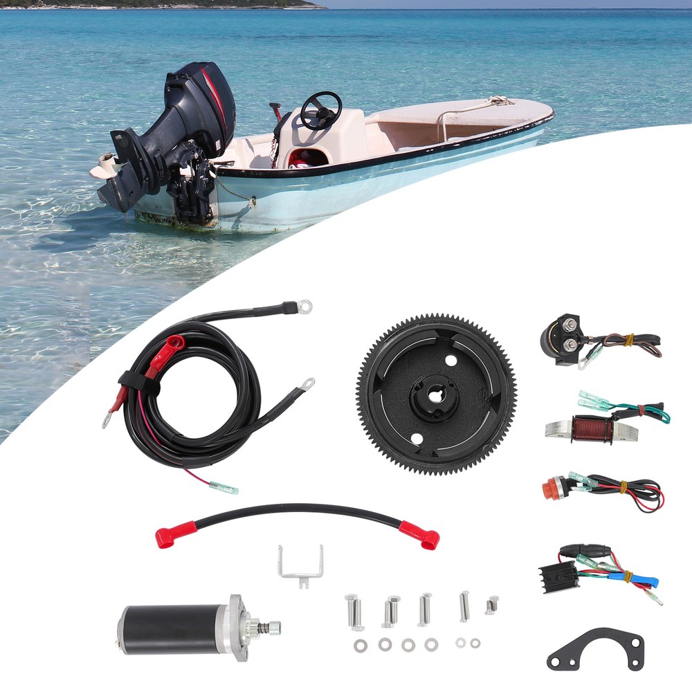 Electric Starter Conversion Kit for Dongfa 2-Stroke 9.8HP Outboard Motor