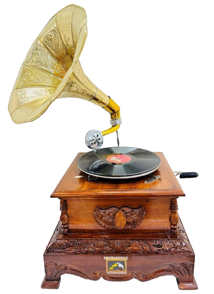 Vintage HMV Gramophone Fully Functional Working Phonograph win-up record player