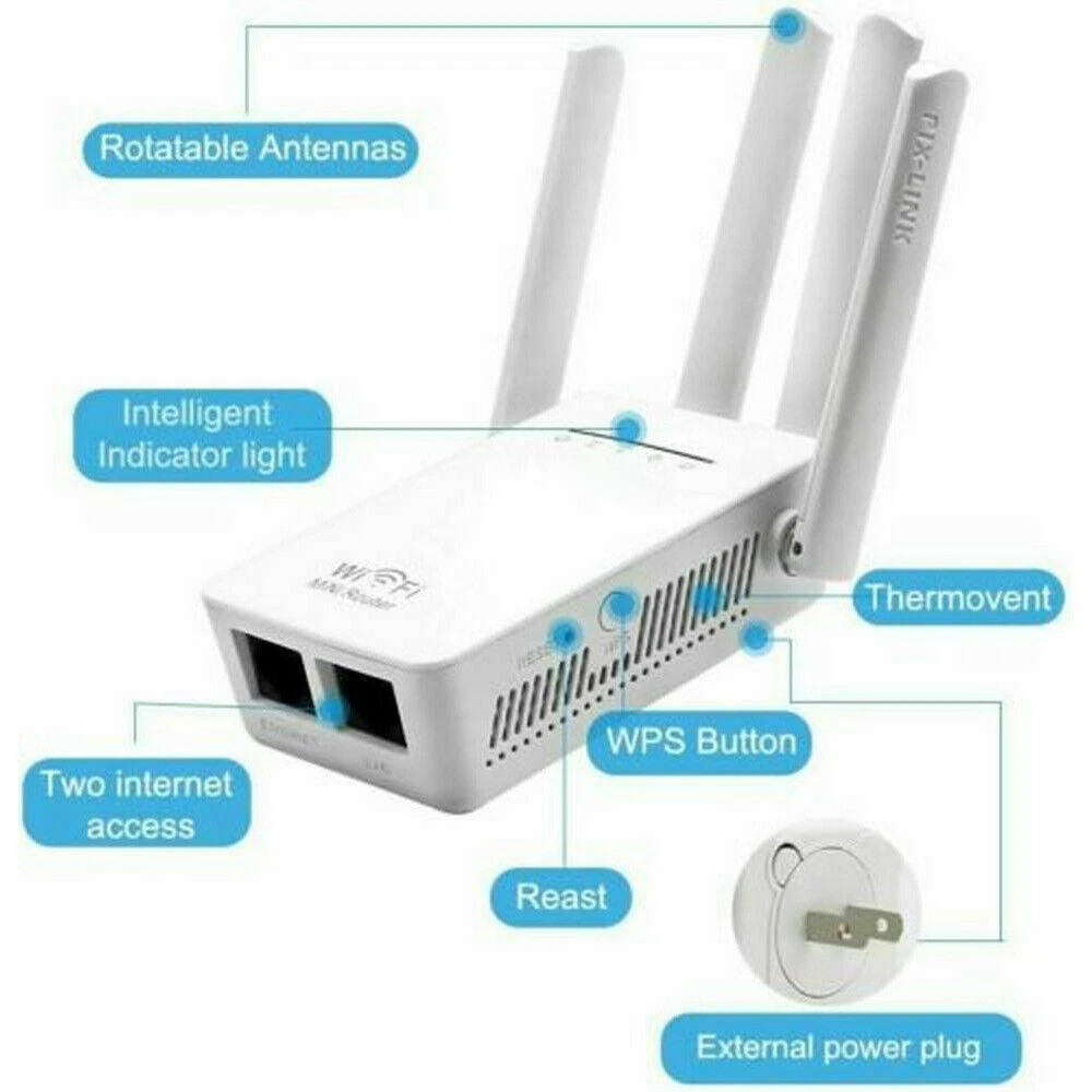 1200Mbps WiFi Range Extender Wireless Repeater Signal Booster Amplifier