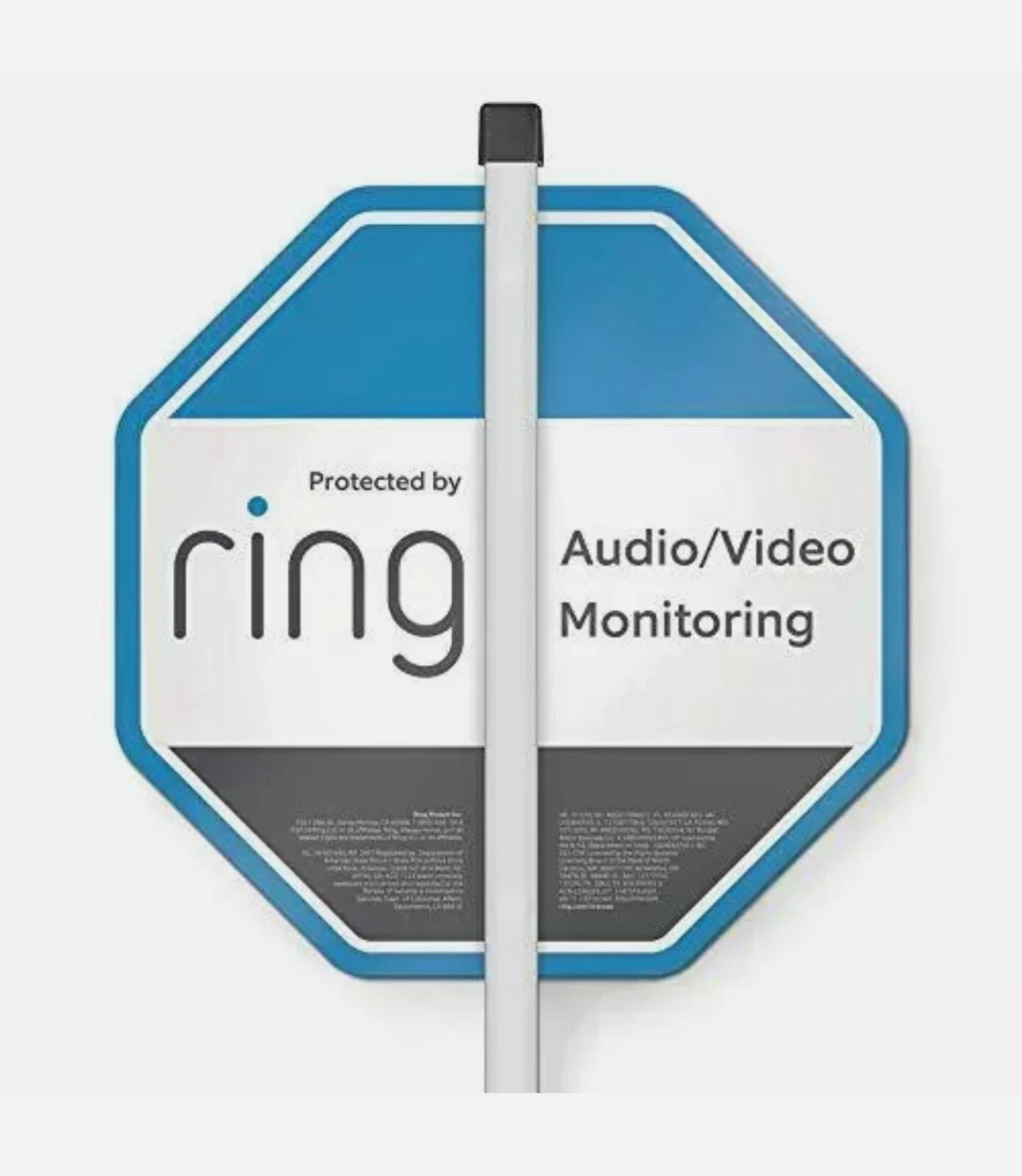 Ring Solar Security Sign Solar Powered Security Illuminated Sign