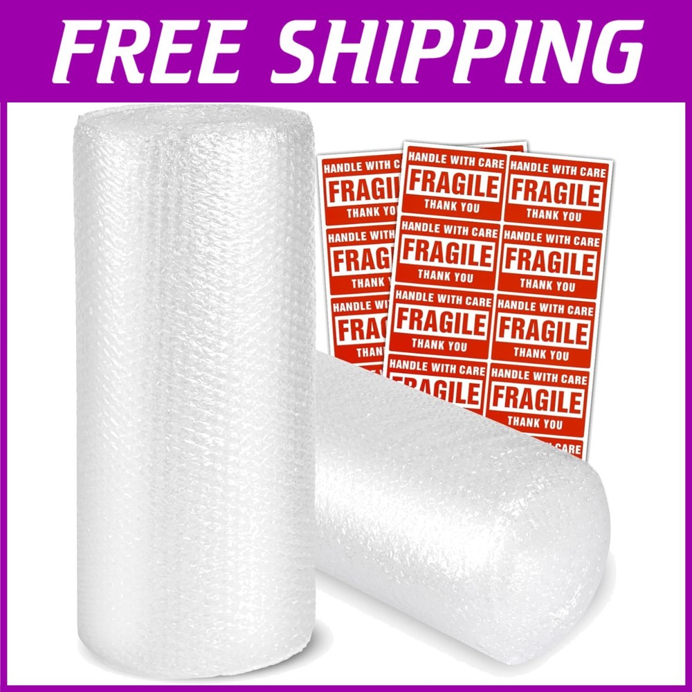 Shipping Bubble Cushioning Rolls - 3/16", 2-Pack
