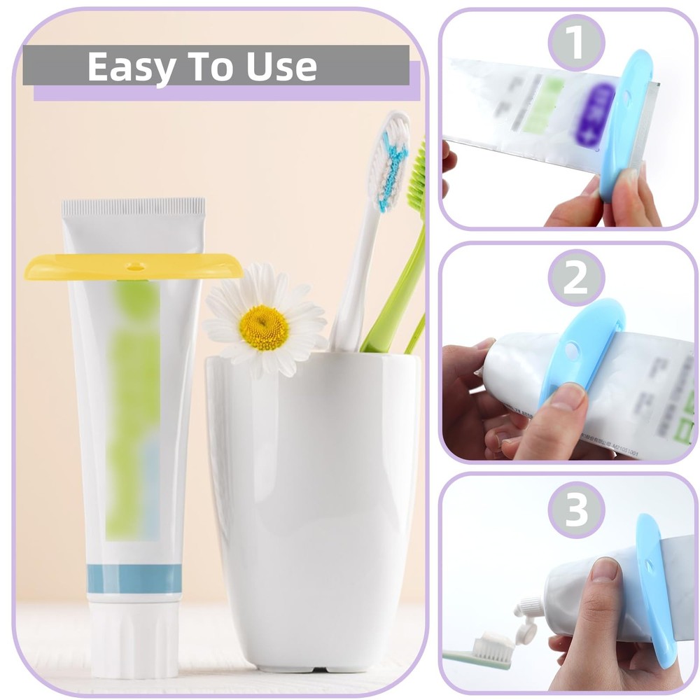 4Pcs Toothpaste Squeezer,Plastic Tube Squeezer Color