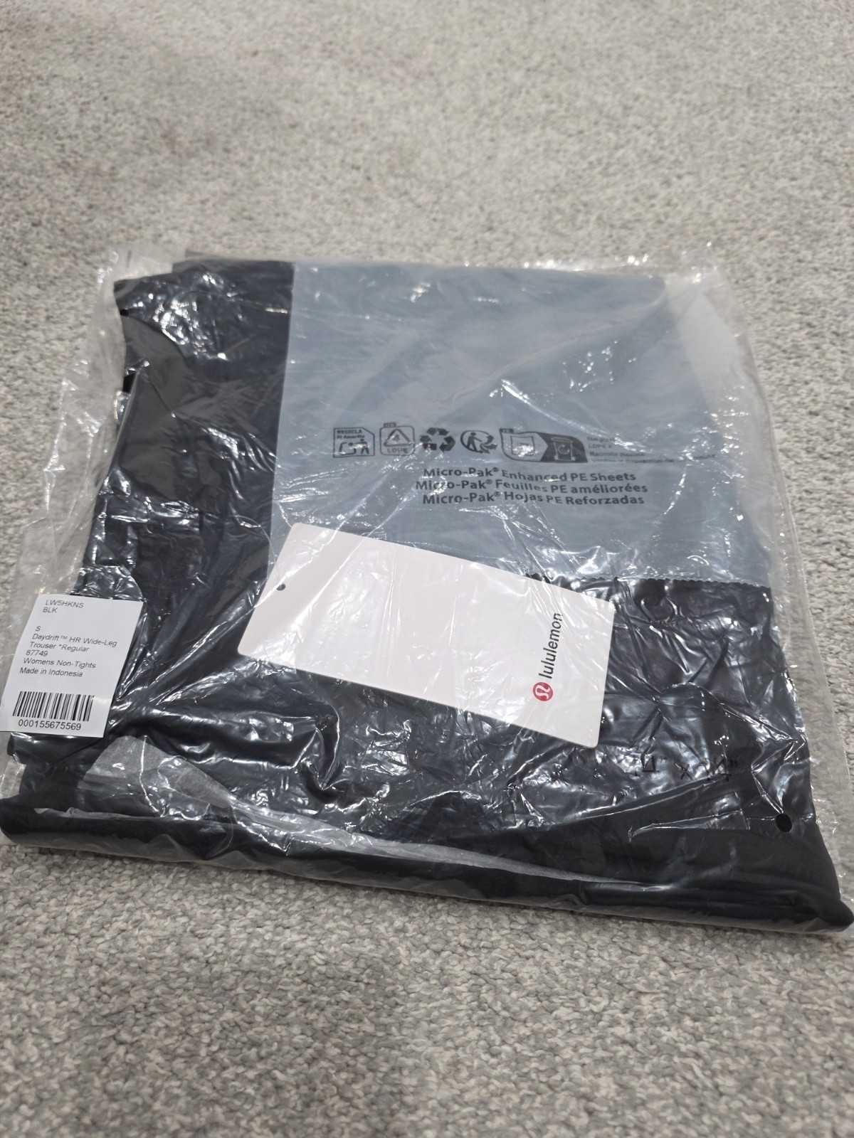 Lululemon Daydrift High-Rise Wide-Leg Trouser Regular Size S Color Black 31.5"