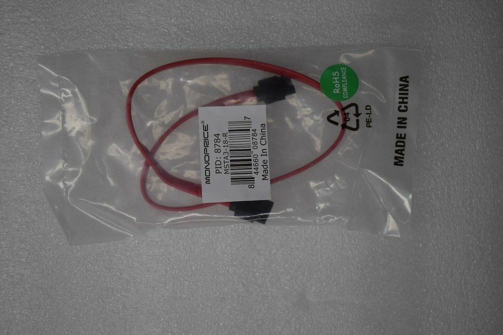 MONOPRICE 18inch SATA 6Gbps Cable w/Locking Latch 8784